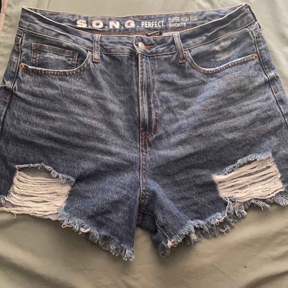 Ripped Jean Shorts